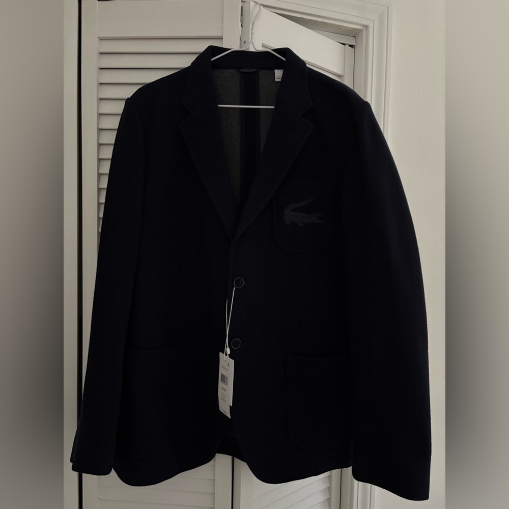 Lacoste Men’s Navy Dark Blue Jacket with Iconic Logo